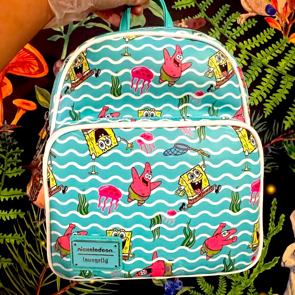 Nickelodeon Loungefly SpongeBob Bag Blue CrossBody SquarePants Adjustable